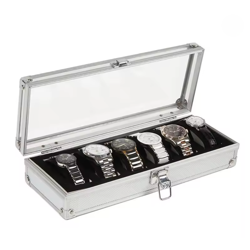 Boîte à montre aluminium 6 montres