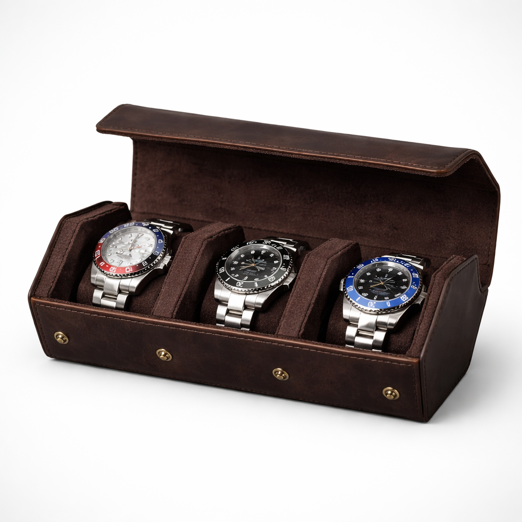 Boîte à montre homme trois montres