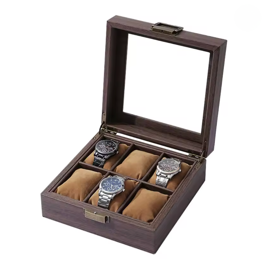 Boîte à montre marron