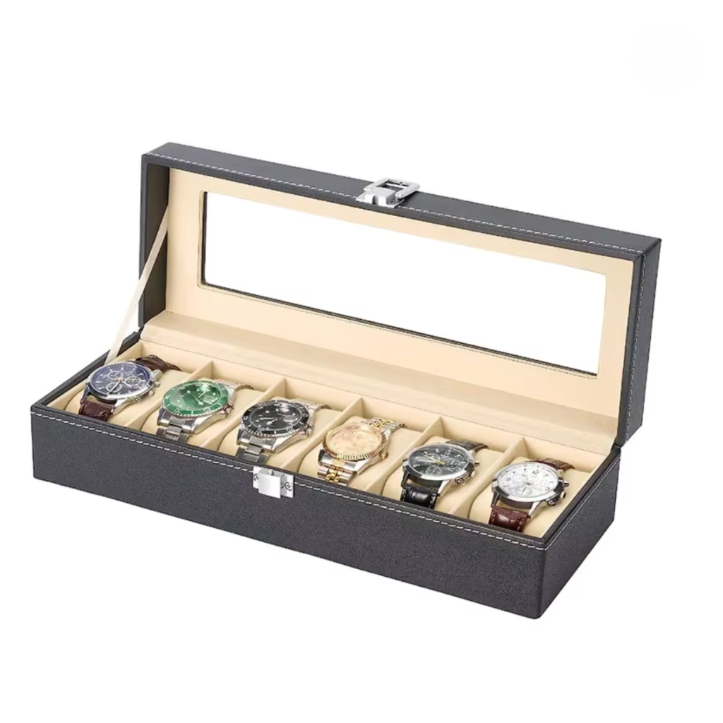 Boîte à montre noir 6 montres