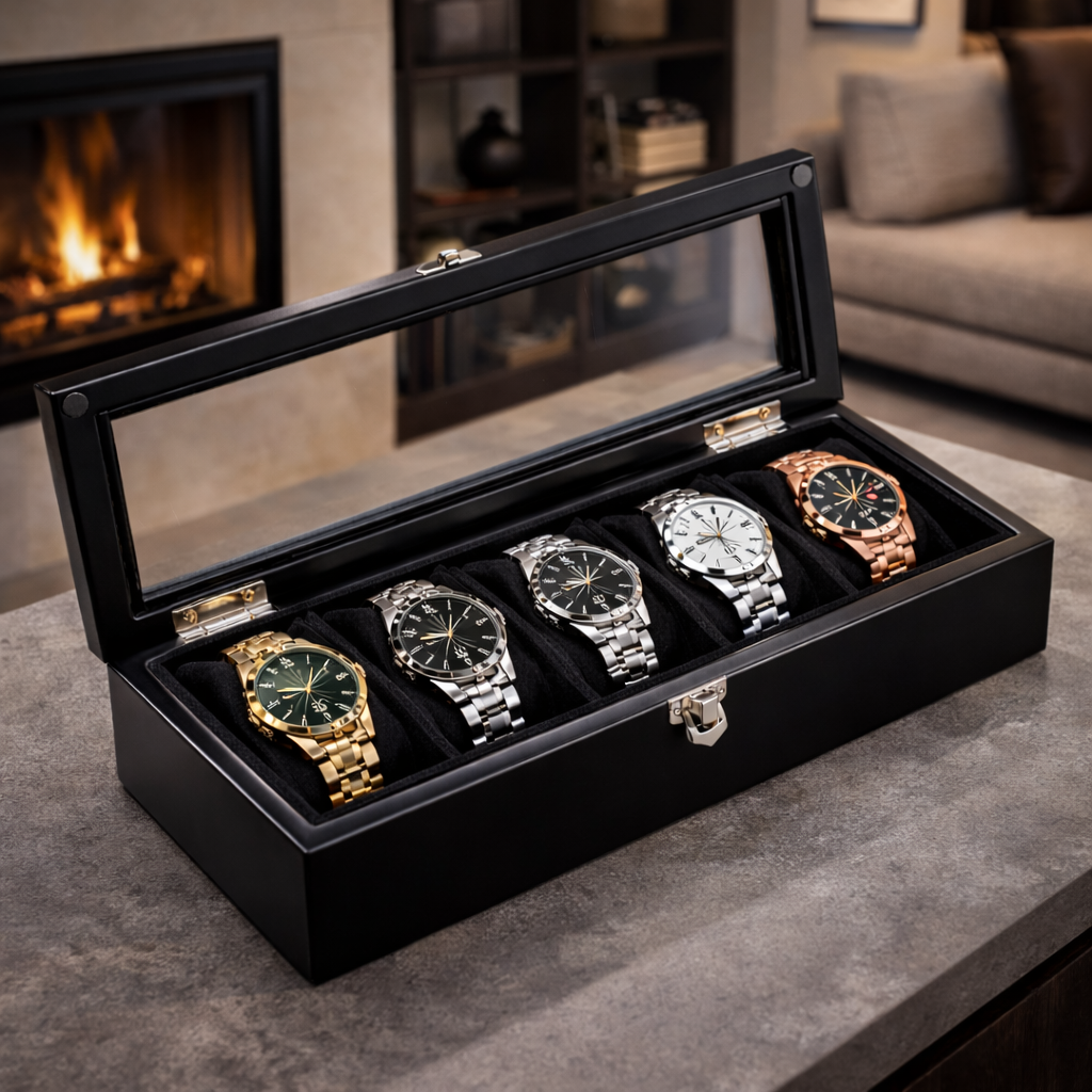 Boîte à montre noir