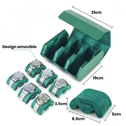 Boîte à montre six montres taille