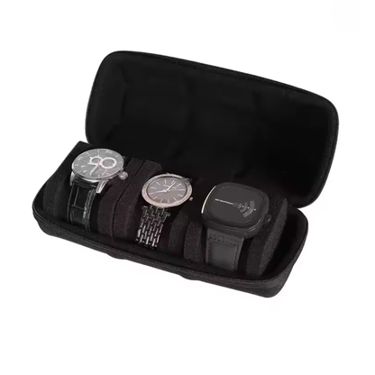 étui montre noir trois montres