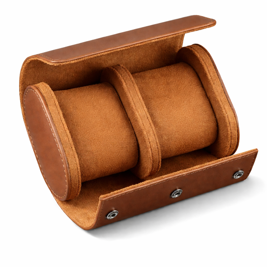 étui pour montre marron