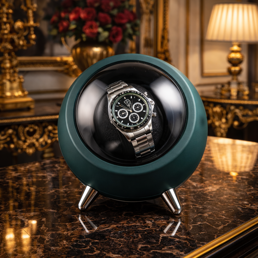 Remontoir à montre vert